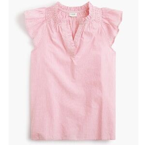 J.Crew Factory Striped flutter sleeve top NWOT